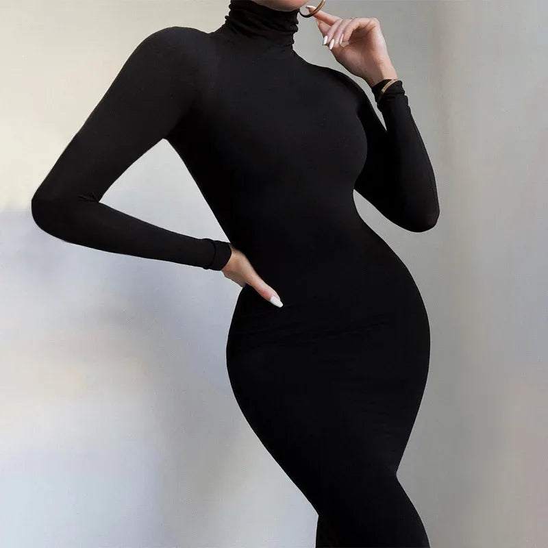 Autumn And Winter Solid Color Tight Long Sleeve Fleece-lined Yoga Jumpsuit - Gizmo Galaxy