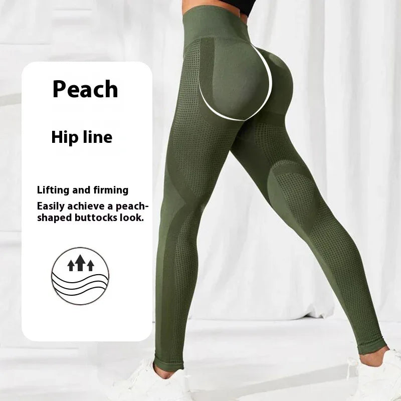 Fashion Slim Fit Waist Shaping Hip Lifting High Elastic Shock Absorption Fitness Yoga Exercise Pants - Gizmo Galaxy