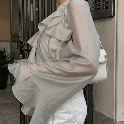 French Women's Versatile Commuting Top - Gizmo Galaxy