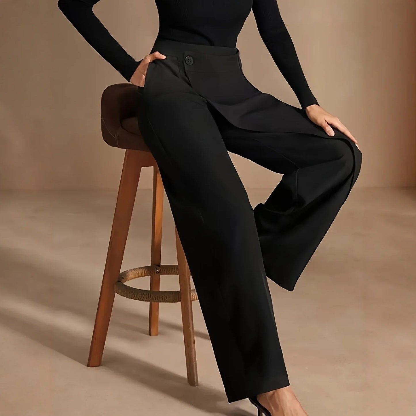 Asymmetrical Draping Suit-style High-waisted Slimming Casual Pants - Gizmo Galaxy