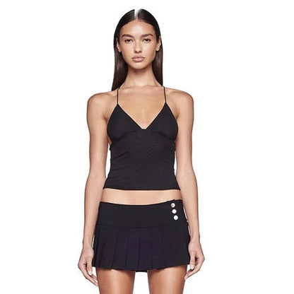 Sexy Butterfly Lace Up Mesh Backless Skinny Inner Match Small Sling - Gizmo Galaxy