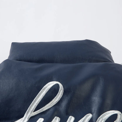 American Retro High Street Letter Embroidery Cotton Coat Jacket - Gizmo Galaxy