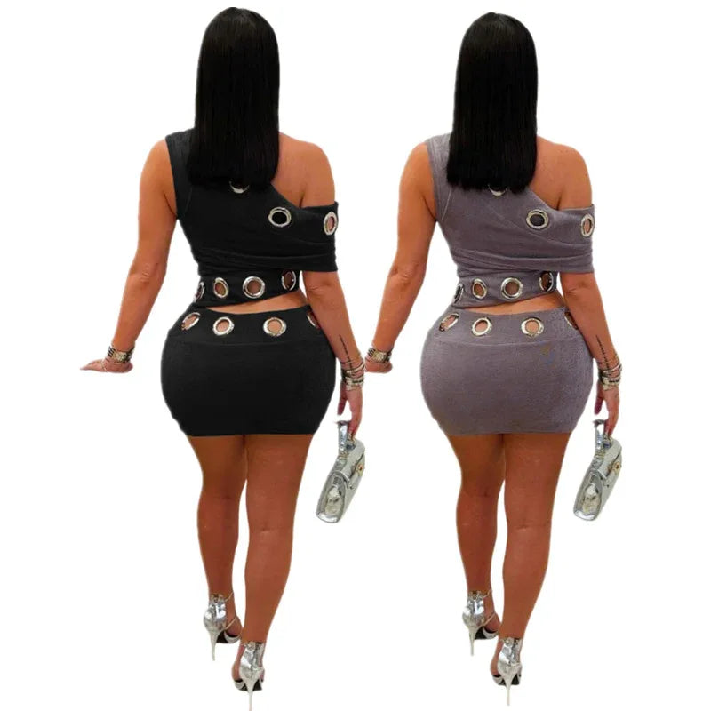 Women's Top And Pencil Skirt Two-piece Set - Gizmo Galaxy