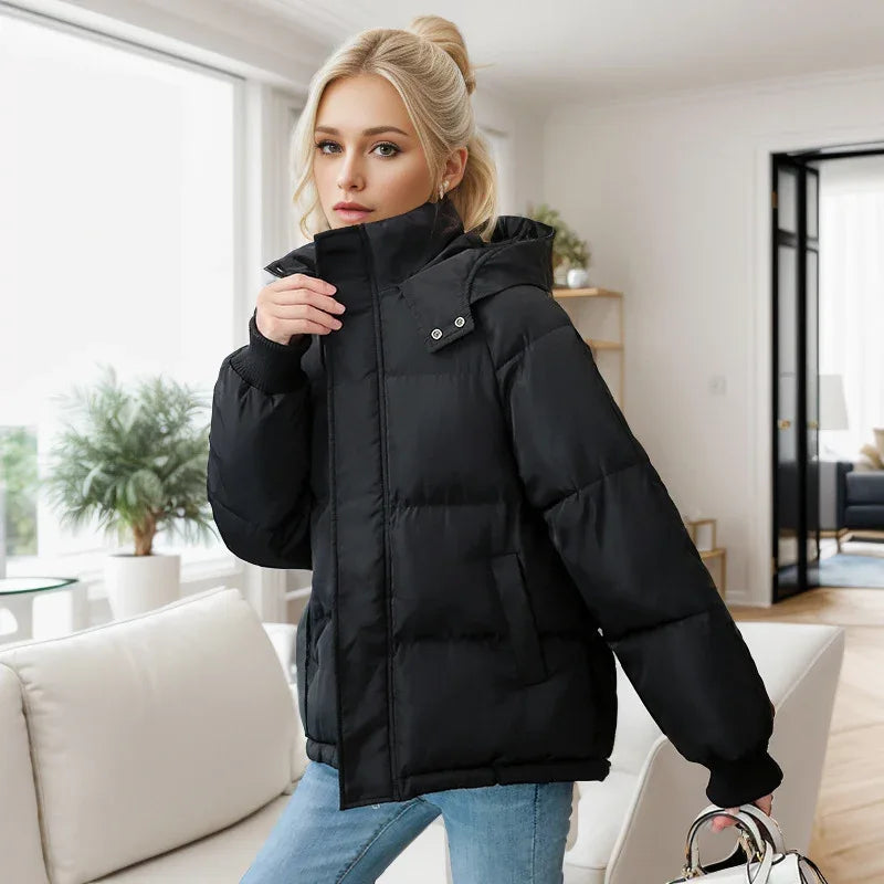 High-end Cotton-padded Coat Loose Thickening Keep Warm Coat - Gizmo Galaxy
