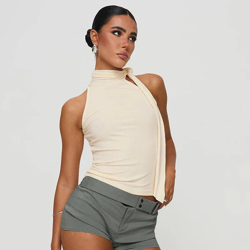Women's Turtleneck Bundle Ribbon T-shirt Top - Gizmo Galaxy