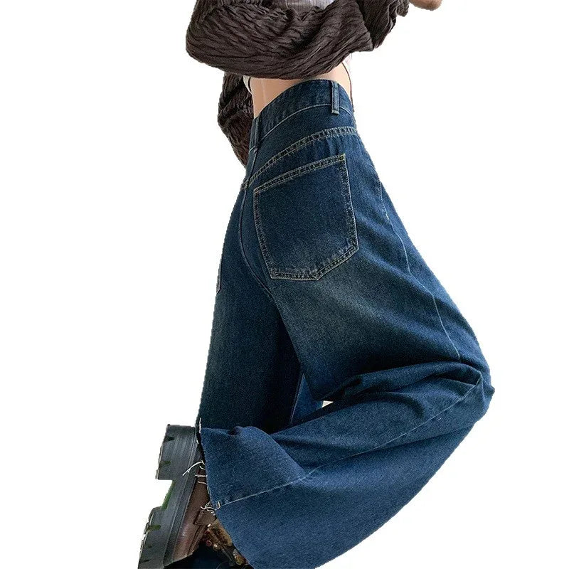 High-waisted Fashionable Wide-leg Flare Jeans For Women - Gizmo Galaxy