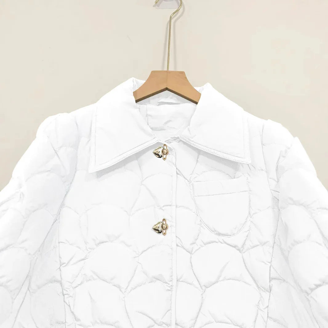 Online Red Diamond Plaid Short Down Jacket - Gizmo Galaxy