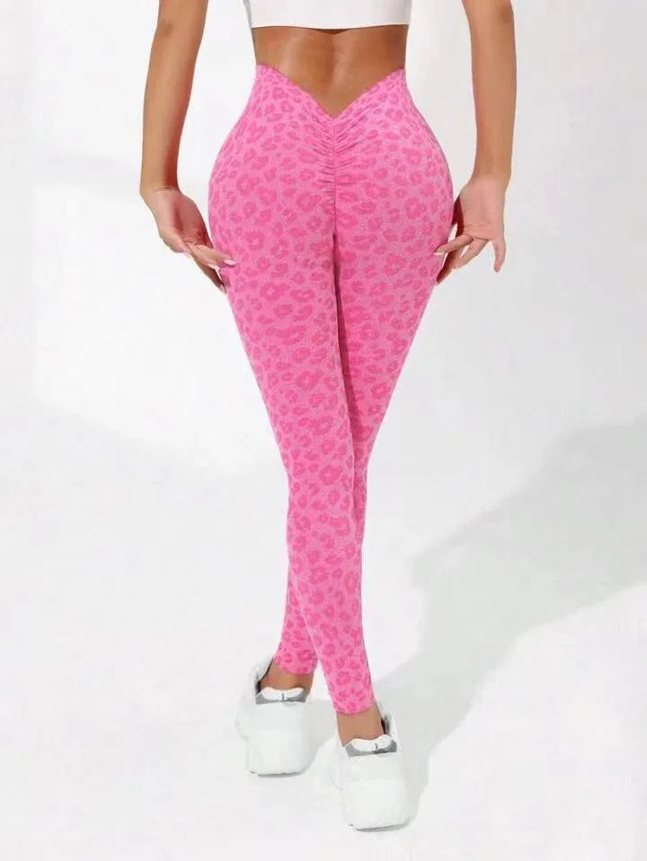 Women's V-waist Double Hip Lifting Outdoor Sport Running Training Tights - Gizmo Galaxy