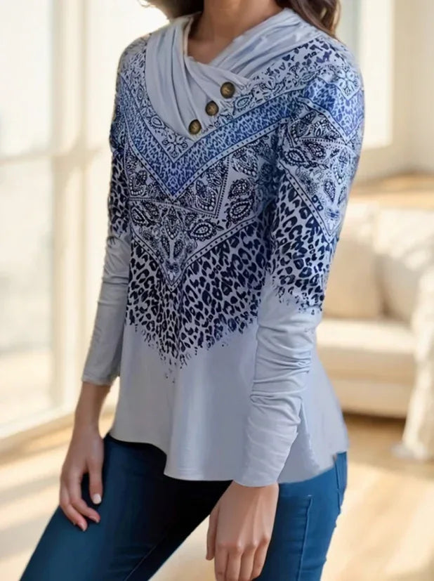 Women's Vintage Ethnic Floral Print T-Shirt - Gizmo Galaxy