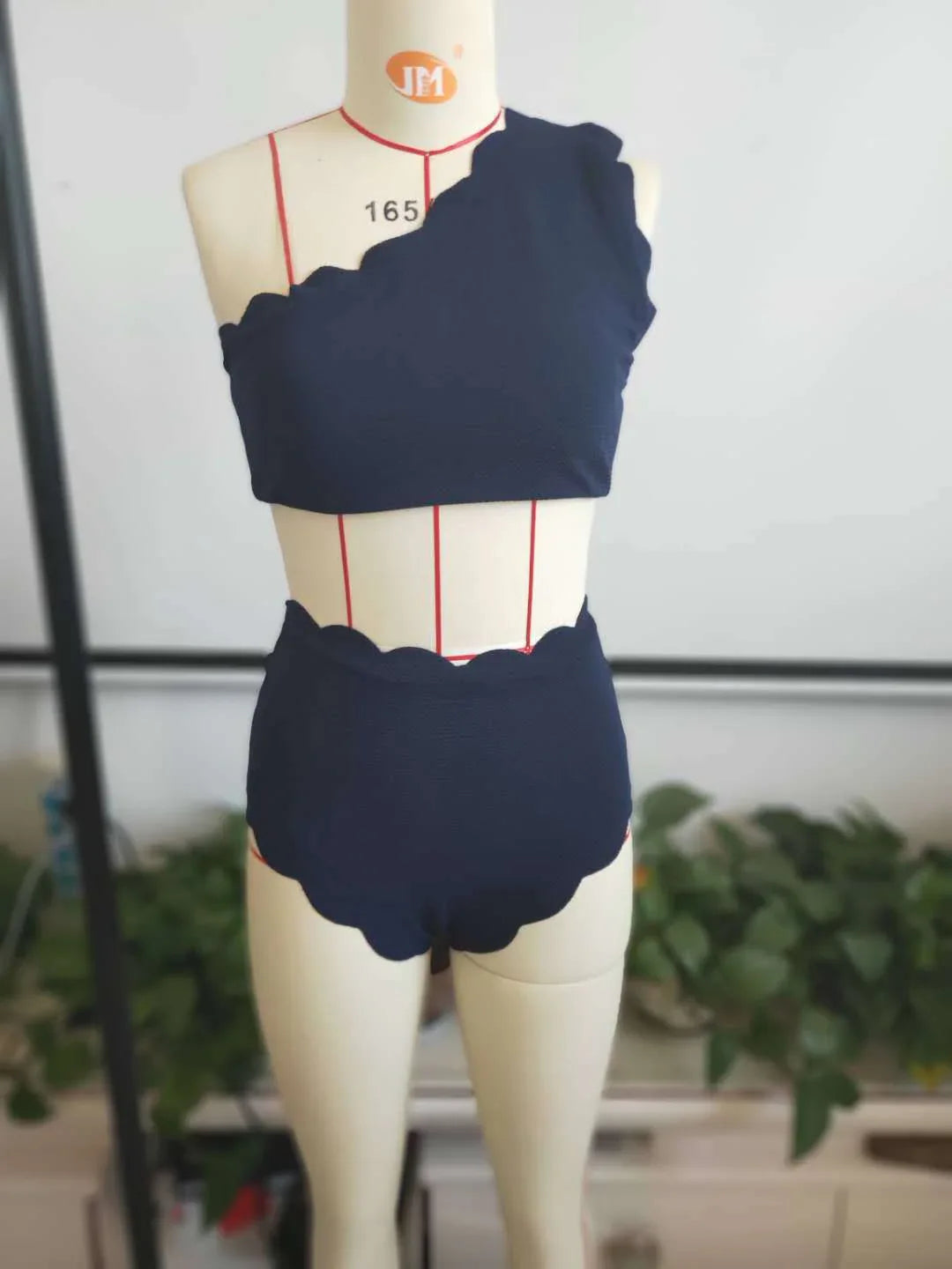 European And American-style Petal-patterned Sexy Off-shoulder High-waist Bikini - Gizmo Galaxy