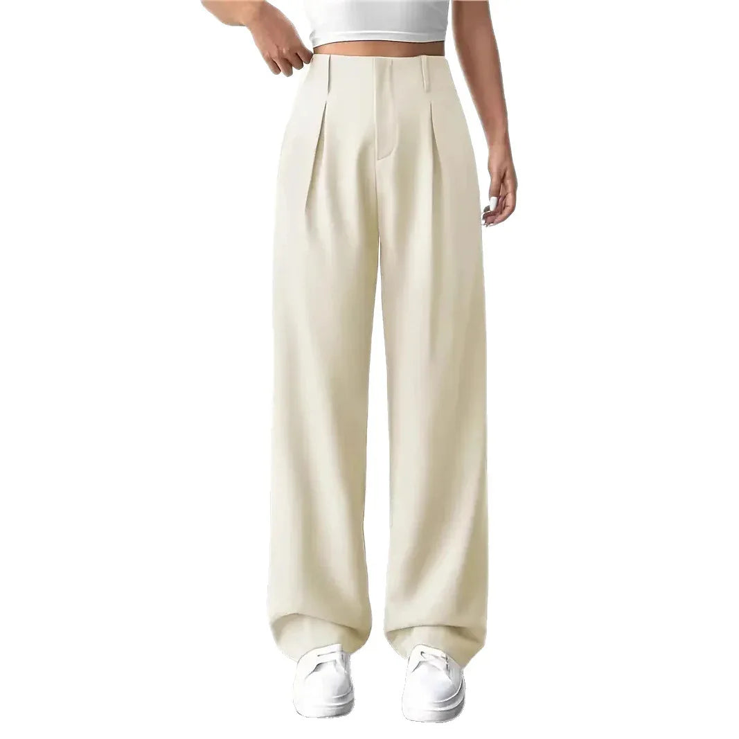 Ladies' High-waisted Slim-fit Suit Pants Wide-leg Floor-dragging Pants - Gizmo Galaxy