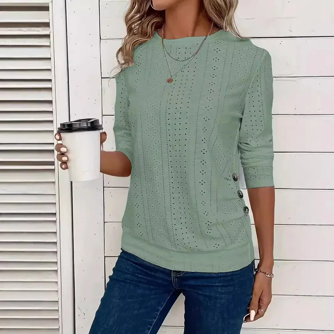 Women's Crew Neck Casual Long Sleeve - Gizmo Galaxy