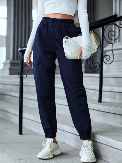 Multi-Color Casual Working Pants Multi-pocket Skinny Pants - Gizmo Galaxy