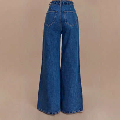 European And American Graceful And Fashionable Wide Leg Jeans Loose Ladies - Gizmo Galaxy