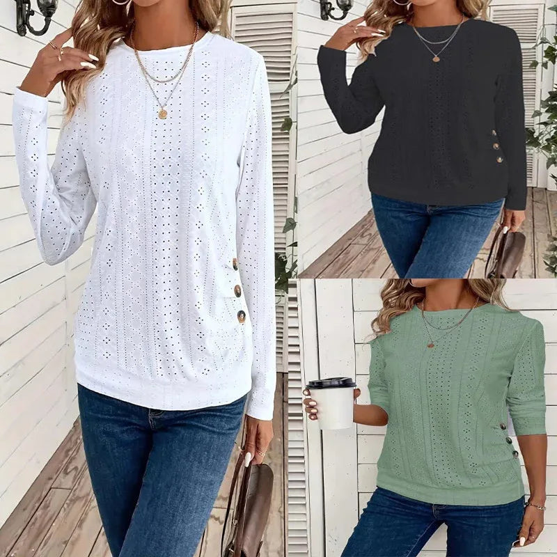 Women's Crew Neck Casual Long Sleeve - Gizmo Galaxy
