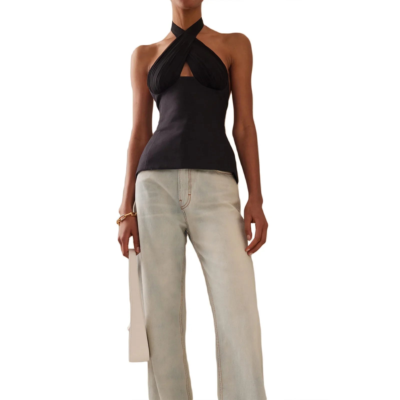 Cotton Casual Halter Tied Top - Gizmo Galaxy