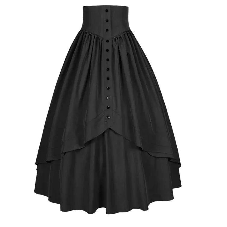 Vintage High-waisted Retro Punk Gothic Pleated Skirt - Gizmo Galaxy