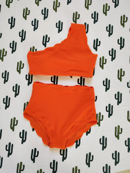 European And American-style Petal-patterned Sexy Off-shoulder High-waist Bikini - Gizmo Galaxy