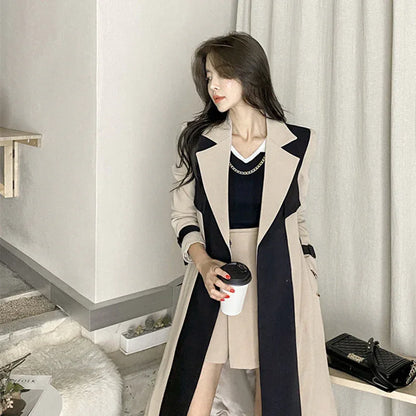 Fashionable Autumn Women's Long Trench Coat - Gizmo Galaxy
