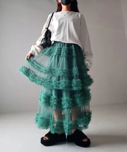 Three-layer Spliced Mesh Japanese-style Women's Skirt - Gizmo Galaxy
