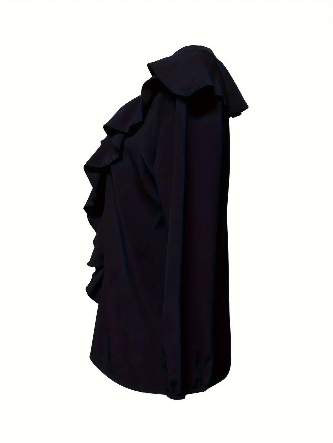 Women's Casual Polyester Blouse, Solid Color, Collarless - Gizmo Galaxy