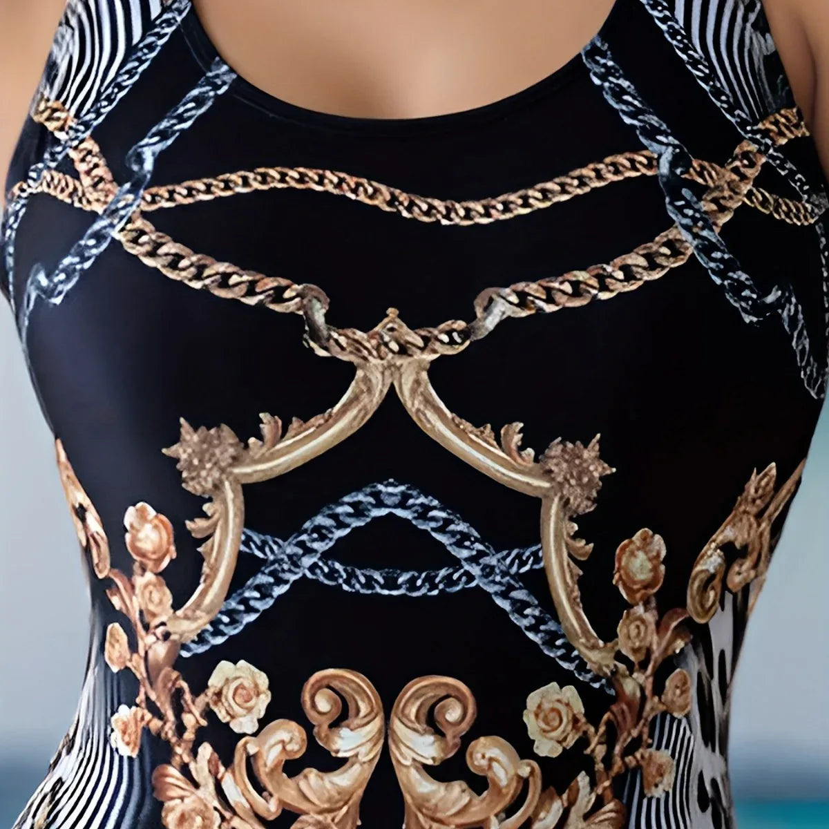 Printed One Piece Sexy Slim Fit Backless Slimming Swimsuit - Gizmo Galaxy