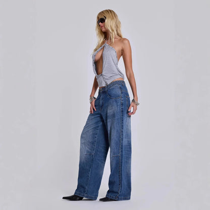 Women's Multi-beaded Loose Cool Jeans Women's - Gizmo Galaxy