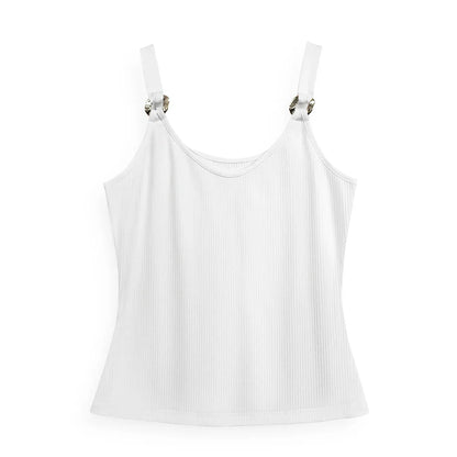 Women's V-neck Solid Color Comfortable And Fashionable Camisole Vest - Gizmo Galaxy