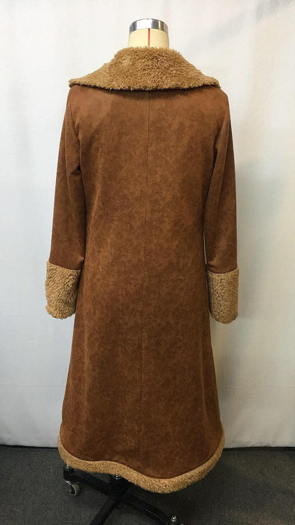 Denim Western Vintage Plush Warm Coat - Gizmo Galaxy