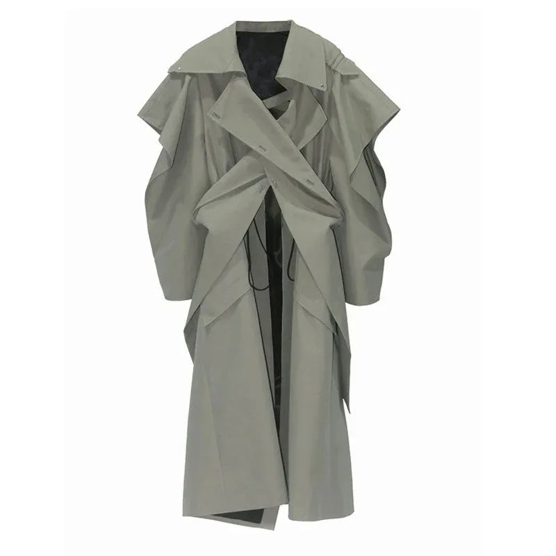 Elastic And Waisted Profile Trench Coat Women's Autumn - Gizmo Galaxy
