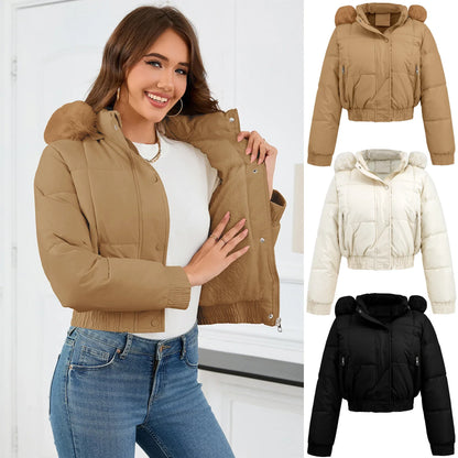 Women's Fashion Casual Thickening Cotton-padded Jacket - Gizmo Galaxy