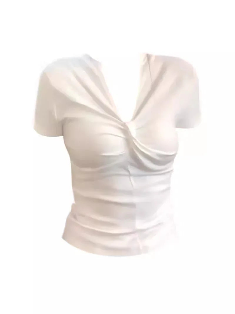 New Slim-fit Slimming Two-way Top Off-shoulder T-shirt Women - Gizmo Galaxy