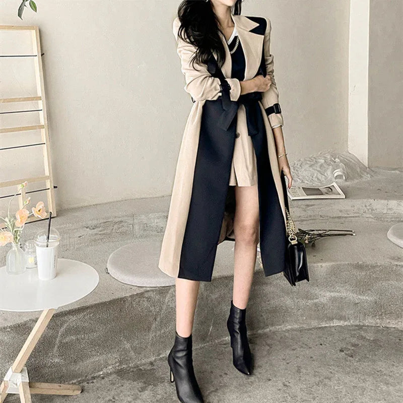 Fashionable Autumn Women's Long Trench Coat - Gizmo Galaxy