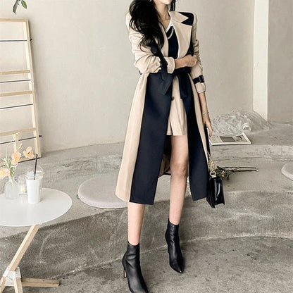 Fashionable Autumn Women's Long Trench Coat - Gizmo Galaxy
