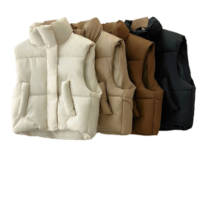 Short Autumn And Winter High Waist Women's Cotton Vest - Gizmo Galaxy