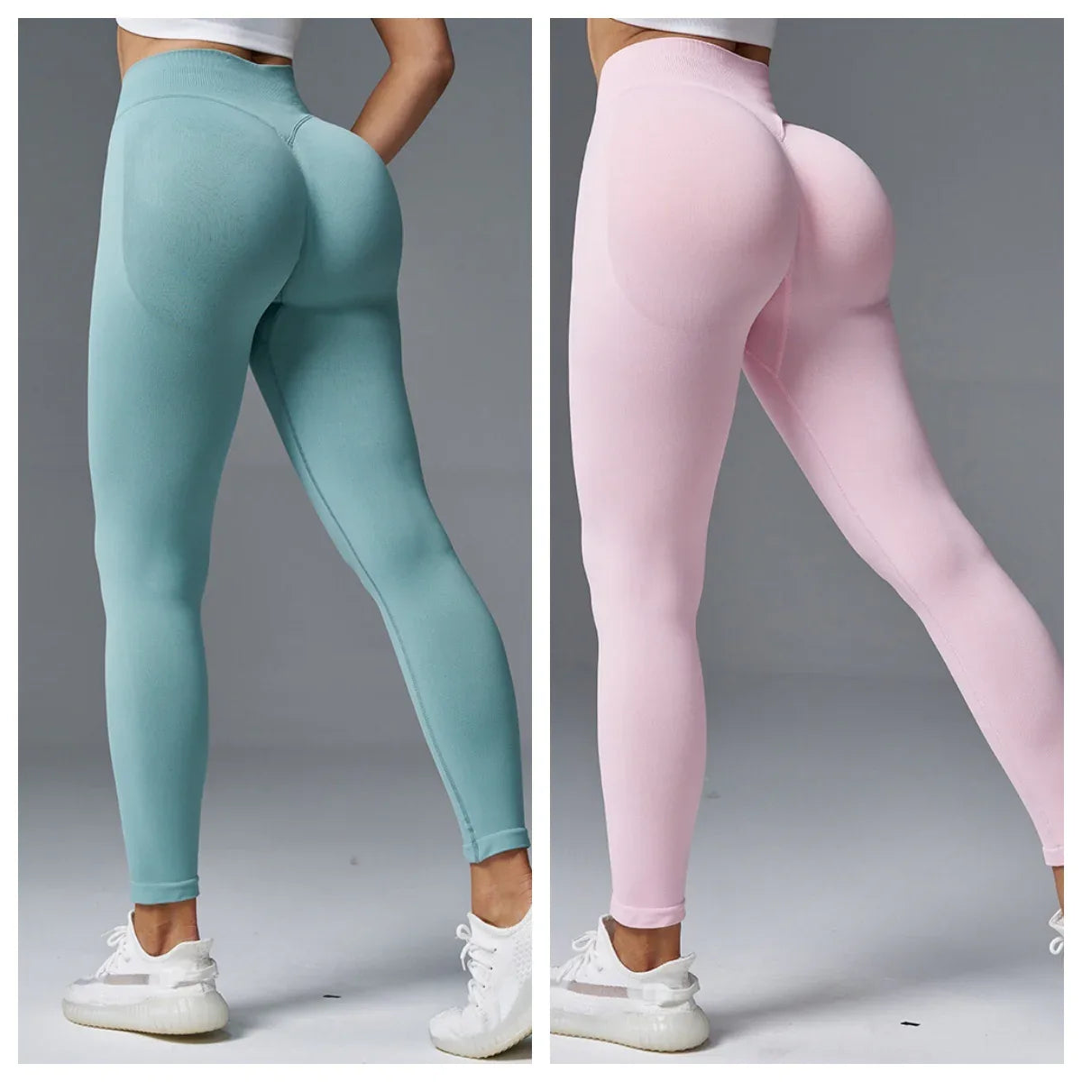 Peach Hip Tight Mid Waist Yoga Pants Hip Lifting Running Fitness - Gizmo Galaxy