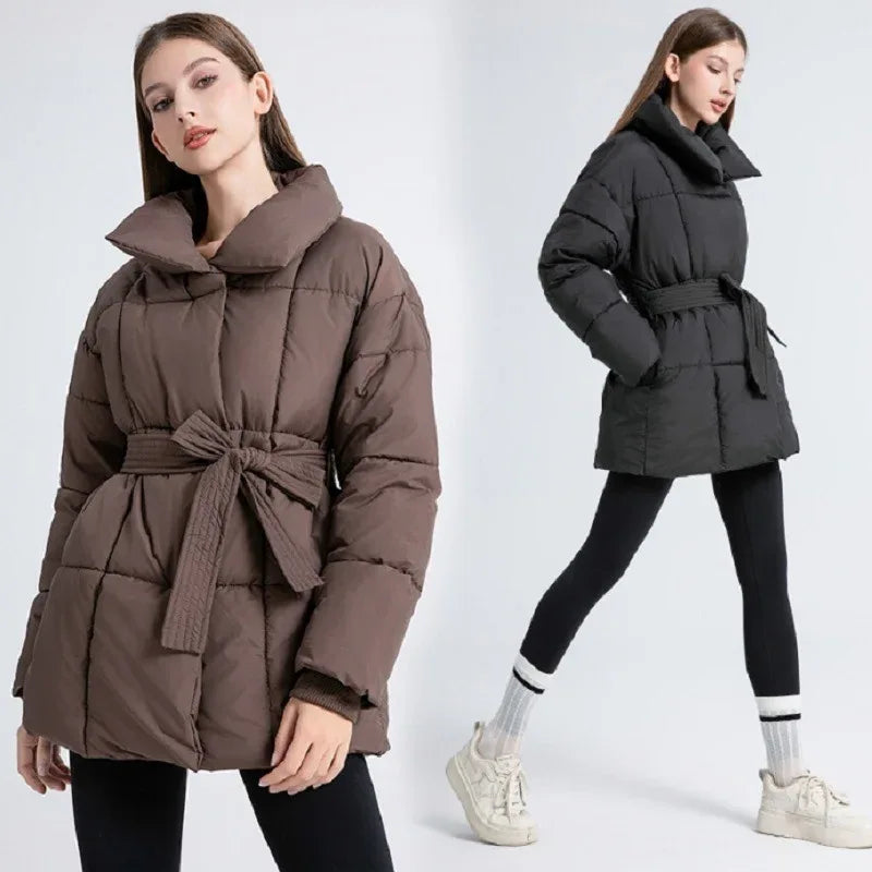 Plus Size Women's Mid-length Down Cotton-padded Jacket Thickened - Gizmo Galaxy