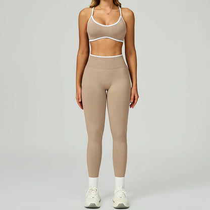 Seamless Yoga Set High-waisted Fitness Workout Outfit - Gizmo Galaxy