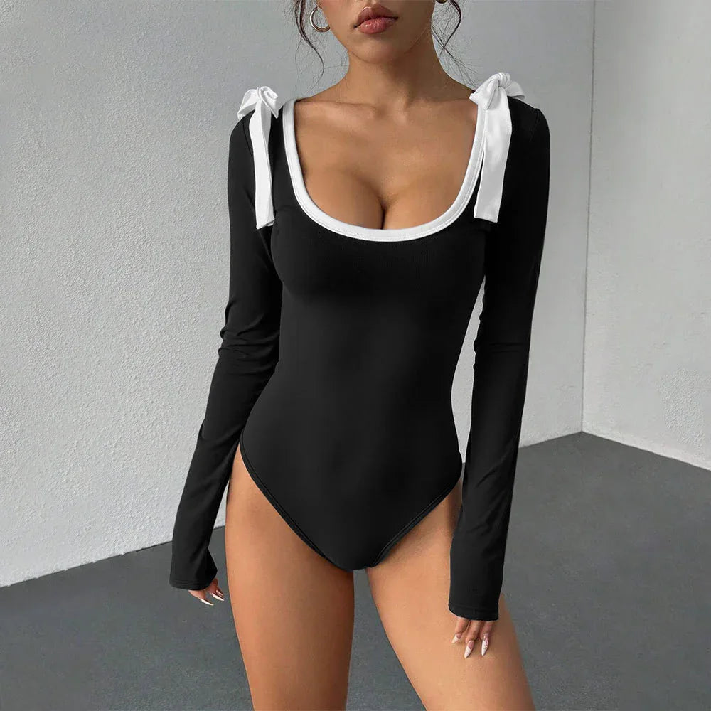 Sexy Slim-fit Square Neckline And Flared Sleeves Sexy Long-sleeved Jumpsuit - Gizmo Galaxy