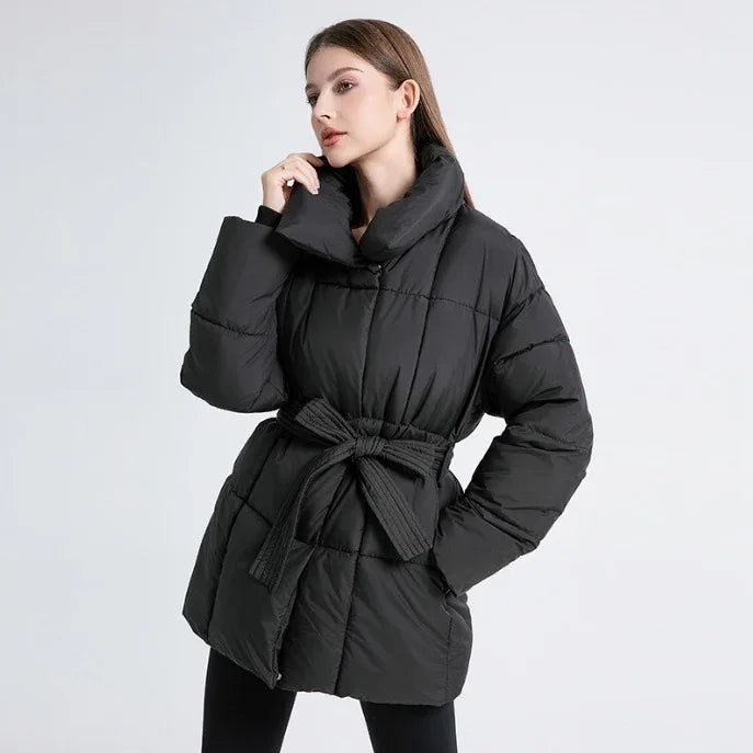 Plus Size Women's Mid-length Down Cotton-padded Jacket Thickened - Gizmo Galaxy