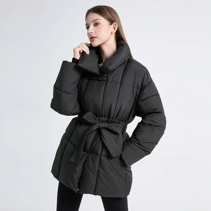 Plus Size Women's Mid-length Down Cotton-padded Jacket Thickened - Gizmo Galaxy