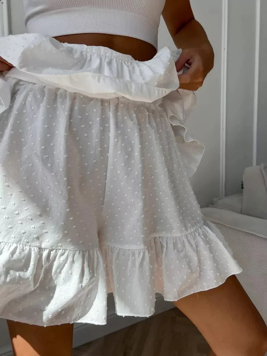 Fashionable High-waisted Lace Culottes For Women - Gizmo Galaxy