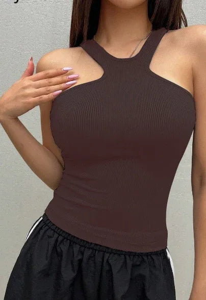 Solid Color Halter Top For Women - Gizmo Galaxy