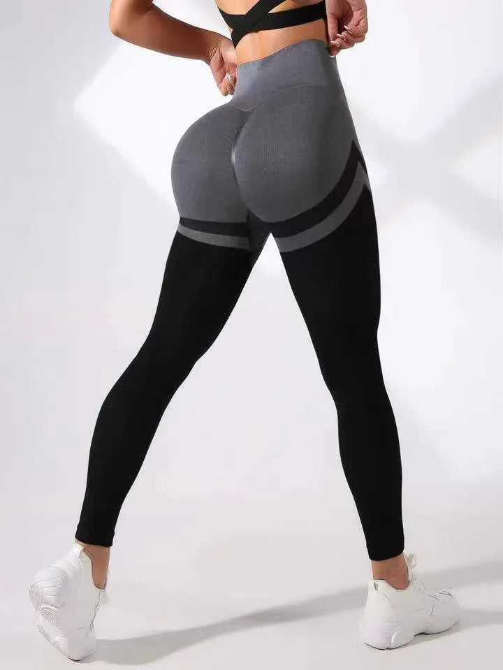 Women's High Waist Tight Color Matching Yoga Pants - Gizmo Galaxy