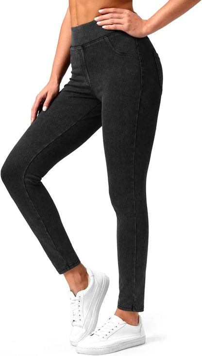 High Waist Slimming Hip Raise Tight Double Pocket Sports Casual Ankle Banded Pants - Gizmo Galaxy
