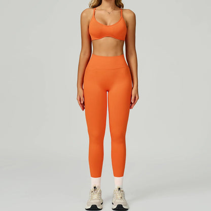 Seamless Yoga Set High-waisted Fitness Workout Outfit - Gizmo Galaxy