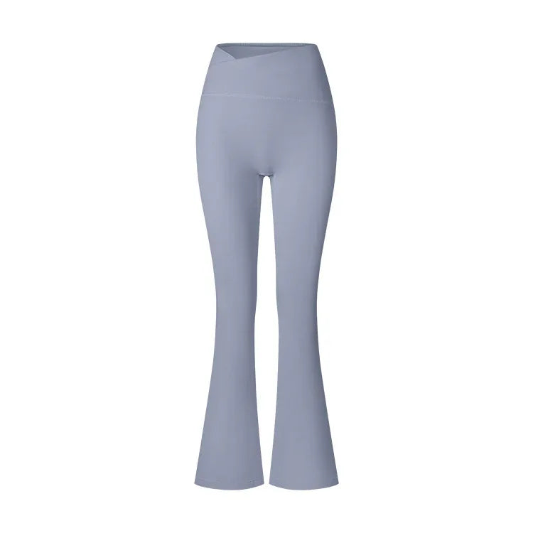 Women's Brushed Texture High Waist Cross Shaping Yoga Pants - Gizmo Galaxy