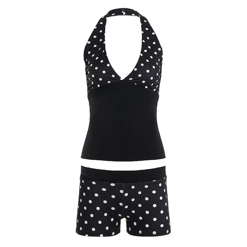 Deep V-neck Halter Vest, Sexy Low-rise Hip-hugging Hot Pants For Women - Gizmo Galaxy