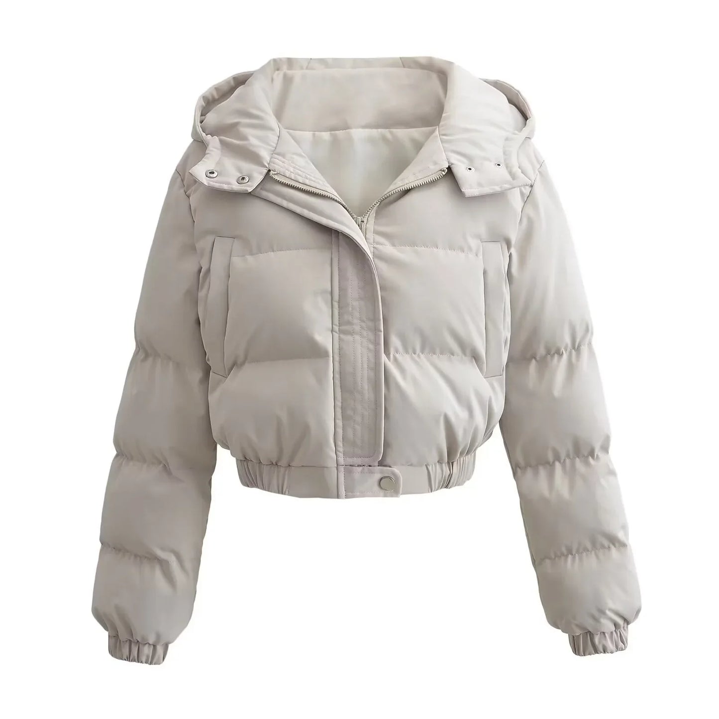 Autumn New Fashion Casual Simple All-matching Hooded Short Cotton Jacket - Gizmo Galaxy