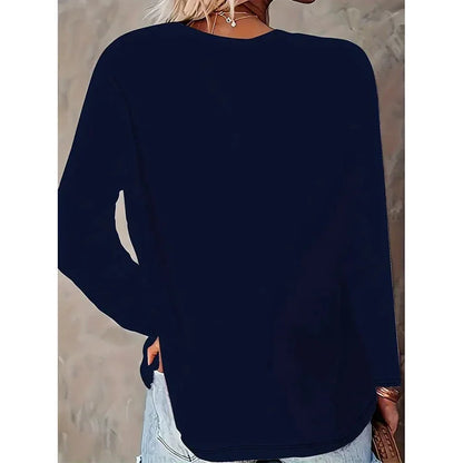 Women Butterfly Print Long Sleeve Shirts Faith-Hope-Love Graphic Tops Casual Loose Fit - Gizmo Galaxy